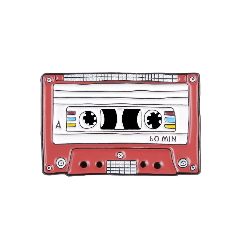 Pin esmaltado con cinta musical de los 90, broches Vintage nostálgicos de la mejor canción para bolso, ropa, Pin de solapa, insignia de la vieja escuela, regalo de joyería para amigos