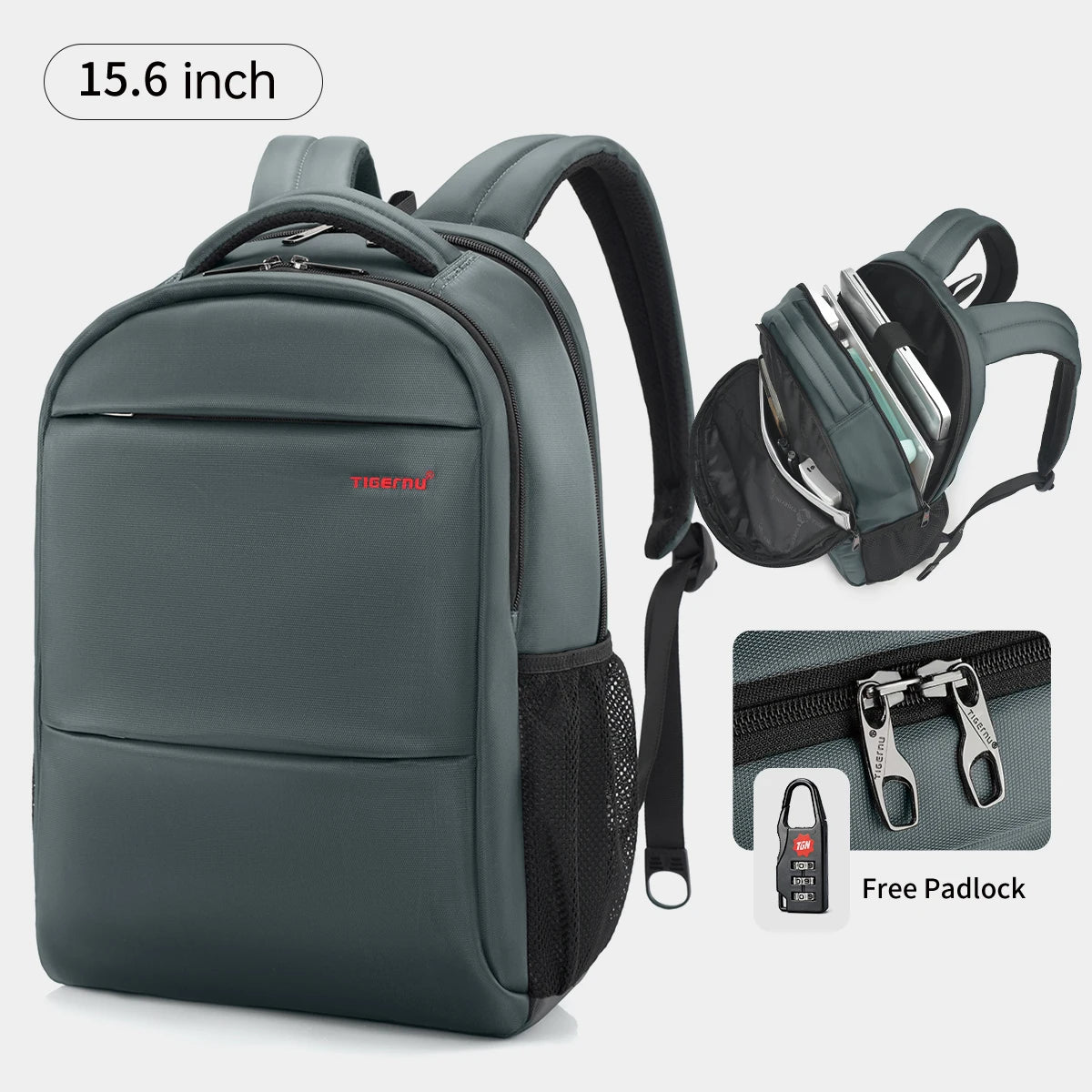 Tigernu, Mochilas de viaje informales de gran capacidad para mujer, mochila impermeable para ordenador portátil de 15,6 ", mochila escolar para mujer, Mochilas