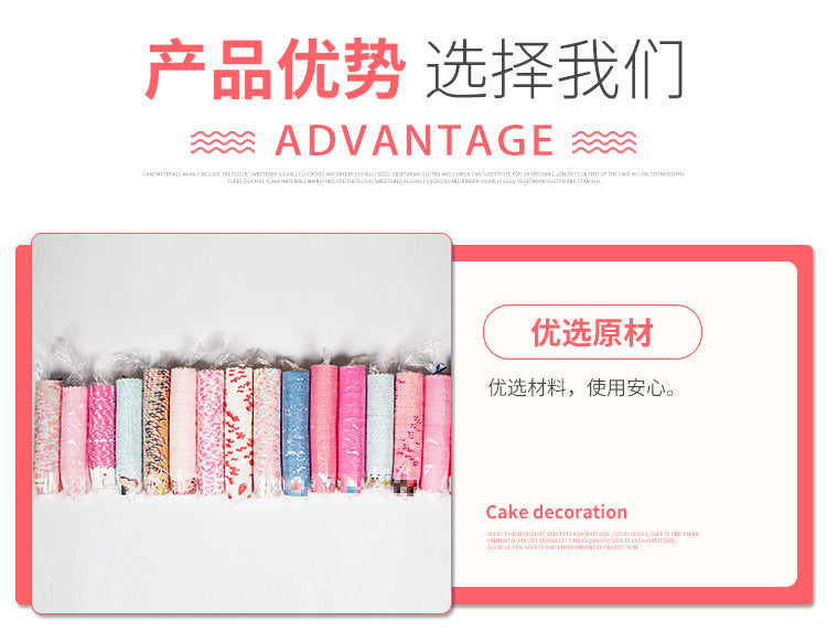 Small Cake Cuppers Mafen Cup High Temperature Baking Chiffon Small Cake Cup Disposable Cute Pattern Paper Cup 50