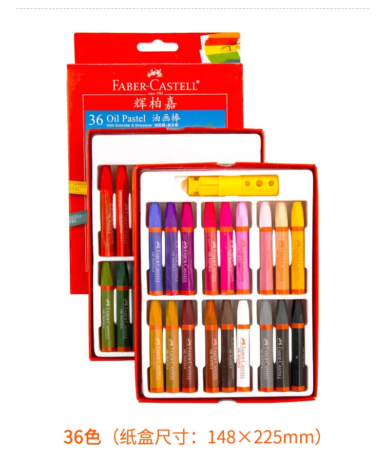 Faber Castell-Juego de crayones de cera para dibujo profesional, suministros de arte para la escuela y la Oficina, 12/24/36/48 colores
