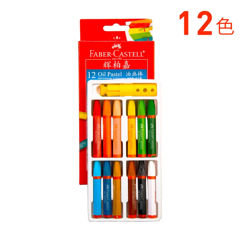 Faber Castell-Juego de crayones de cera para dibujo profesional, suministros de arte para la escuela y la Oficina, 12/24/36/48 colores