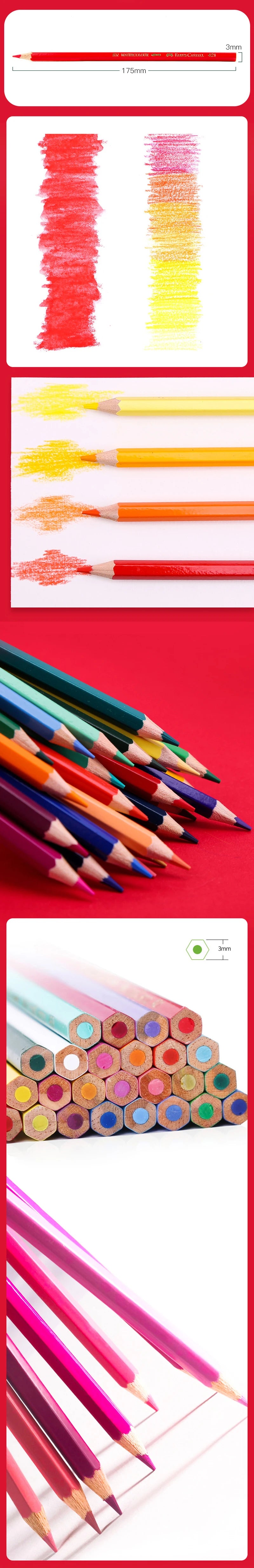 Juego de lápices de colores FABER-CASTELL, 36/48/72 colores, lápices aceitosos, profesional, pintado a mano, boceto, pintura, suministros de arte, papelería