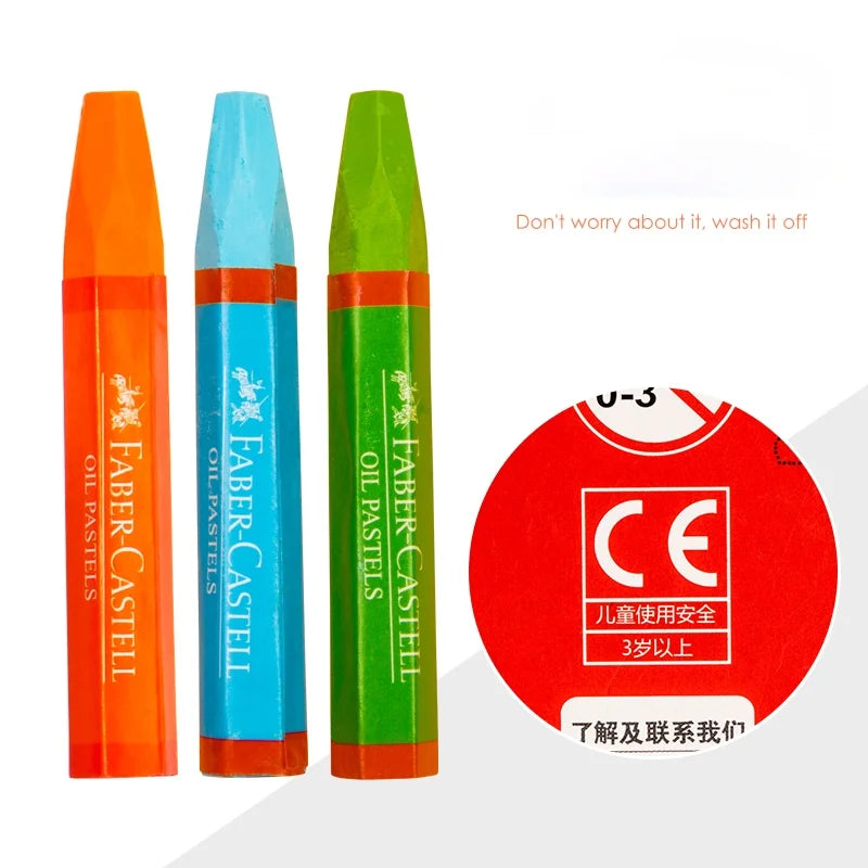 Faber Castell-Juego de crayones de cera para dibujo profesional, suministros de arte para la escuela y la Oficina, 12/24/36/48 colores