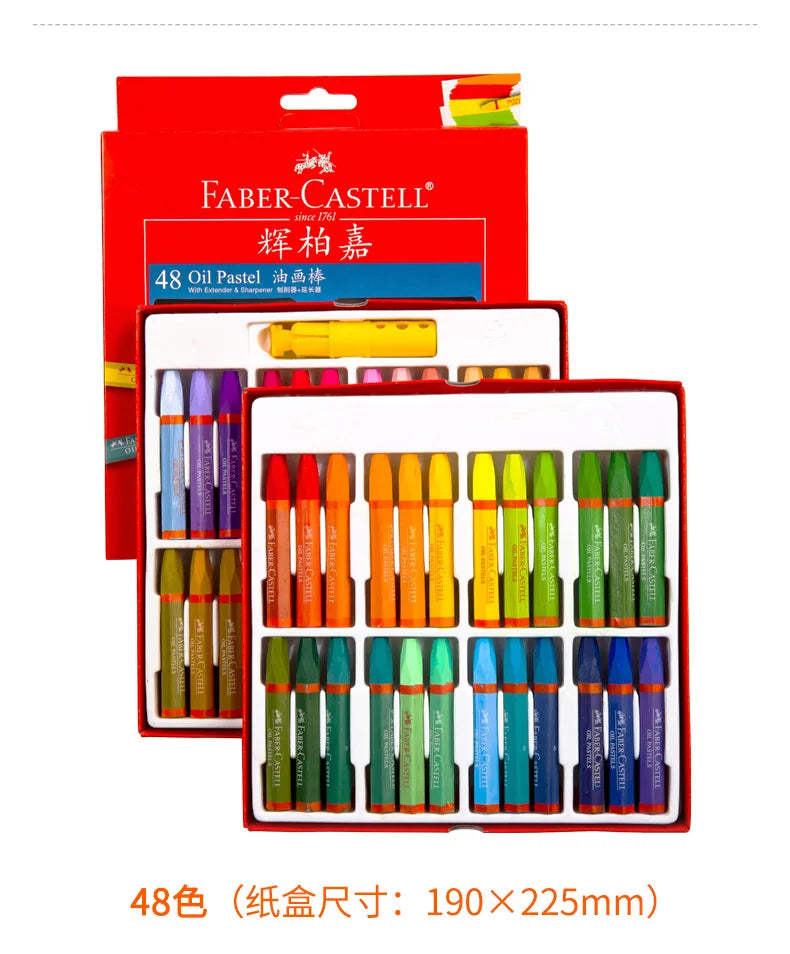 Faber Castell-Juego de crayones de cera para dibujo profesional, suministros de arte para la escuela y la Oficina, 12/24/36/48 colores