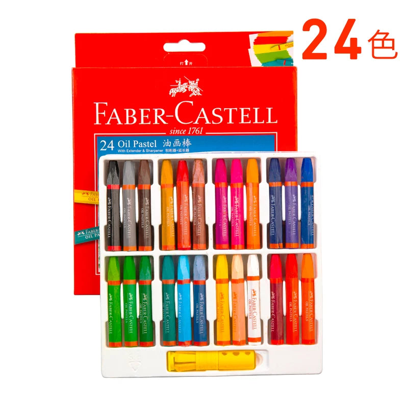Faber Castell-Juego de crayones de cera para dibujo profesional, suministros de arte para la escuela y la Oficina, 12/24/36/48 colores