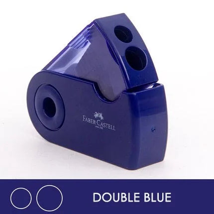 FABER CASTELL Push Pull Sacapuntas doble de un solo orificio Doble orificio Papelería multifuncional para escuela y oficina