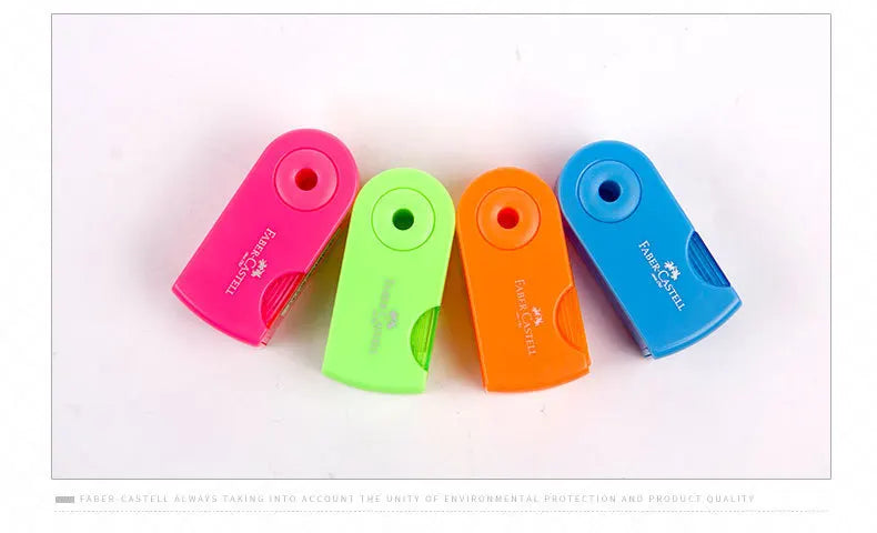 FABER CASTELL Push Pull Sacapuntas doble de un solo orificio Doble orificio Papelería multifuncional para escuela y oficina