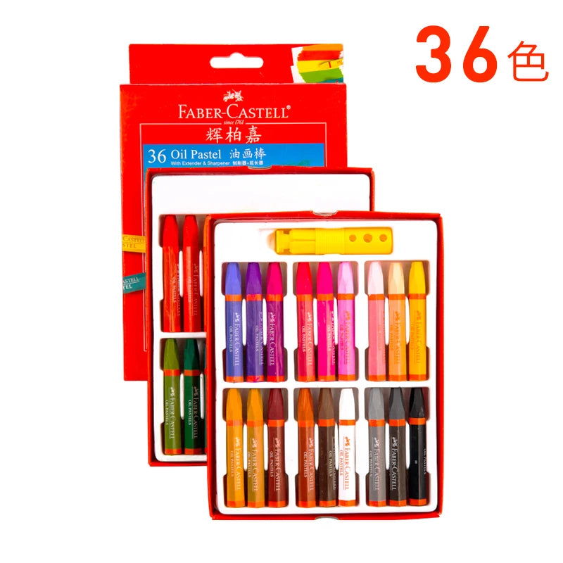 Faber Castell-Juego de crayones de cera para dibujo profesional, suministros de arte para la escuela y la Oficina, 12/24/36/48 colores