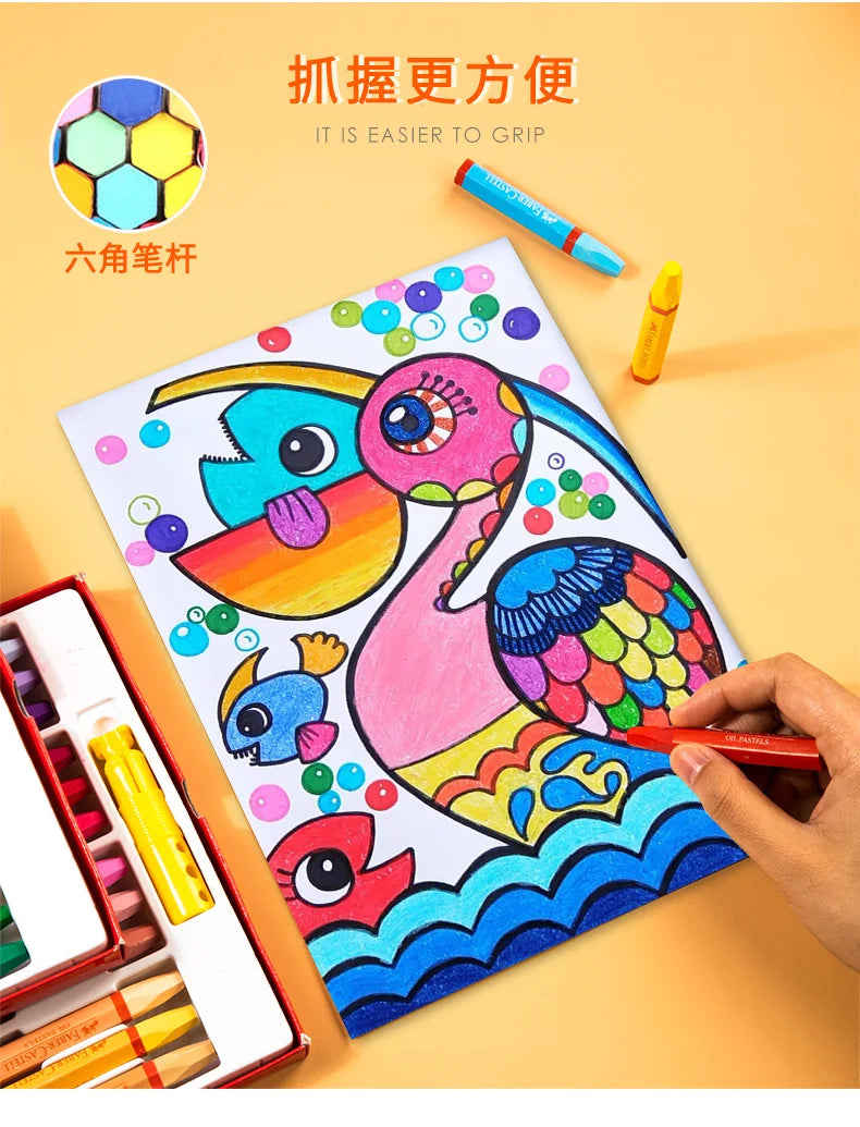 Faber Castell-Juego de crayones de cera para dibujo profesional, suministros de arte para la escuela y la Oficina, 12/24/36/48 colores