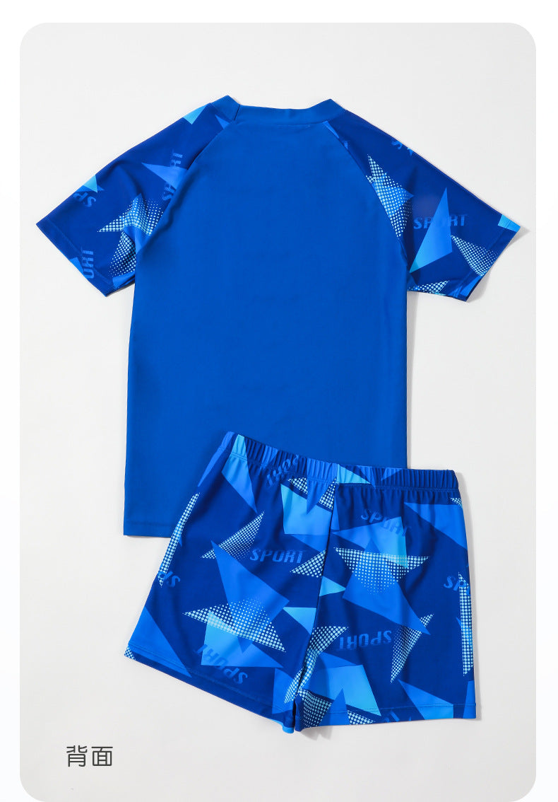 Cross-border Swimwear Children's Swimwear Foreign Trade Big Boys Split Swimwear Plus Fat Loose Quick-drying Fat Children