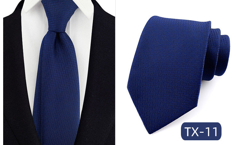 in stock wholesale men's tie jacquard yarn-dyed fabric small floral pattern business casual wedding groom tie