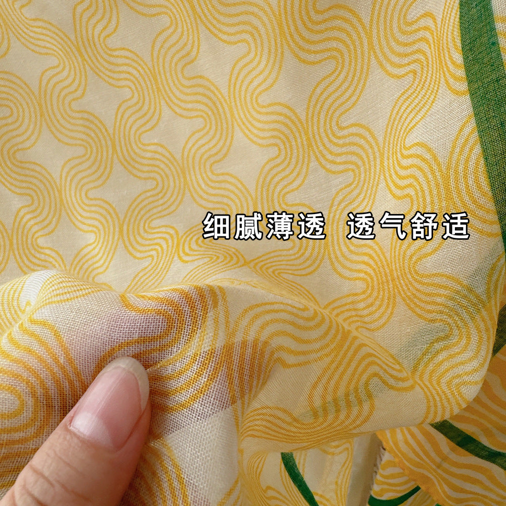 Antique Chinese Style Ethnic Style Scarf Summer Temperament Sunscreen Buckle Shawl Cardigan Decoration Travel Photograph