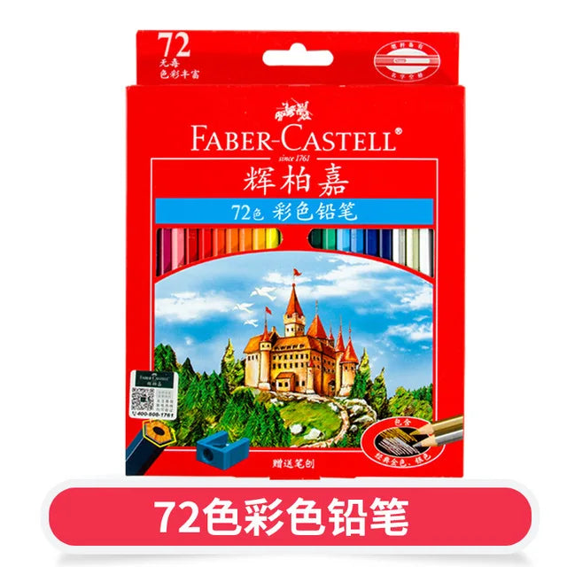 Faber Castell-Juego de lápices de colores para estudiantes y principiantes, suministros de arte, grafiti pintado a mano, material escolar seguro, 72/48/36