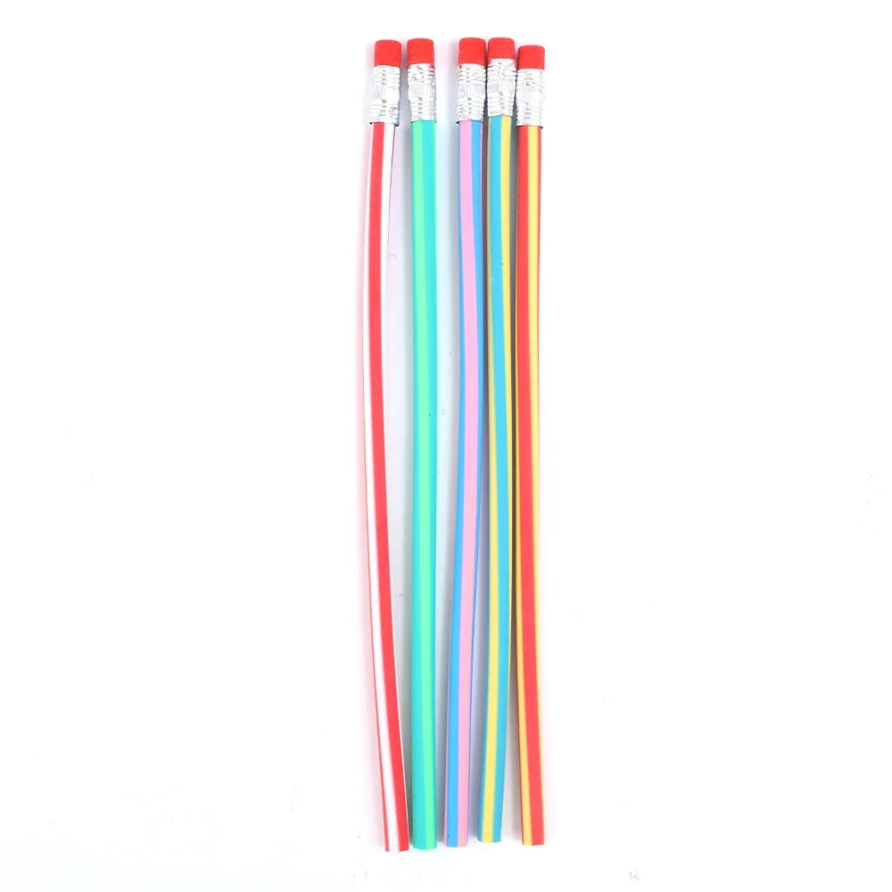 Lápiz mágico Flexible con goma de borrar para niños, papelería para estudiantes, suministros de oficina para la escuela, novedad creativa