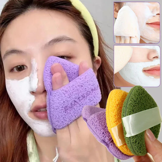 Esponja de limpieza exfoliante para lavado de cara, eliminador de espinillas, herramienta de espuma para maquillaje, limpieza profunda de poros, cuidado de la piel, 1-3 uds.