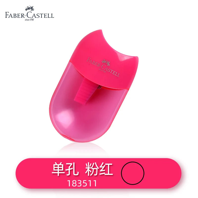 Faber Castell-Sacapuntas Kawaii para niños, Sacapuntas de un solo/doble agujero, material escolar para la vuelta a la escuela