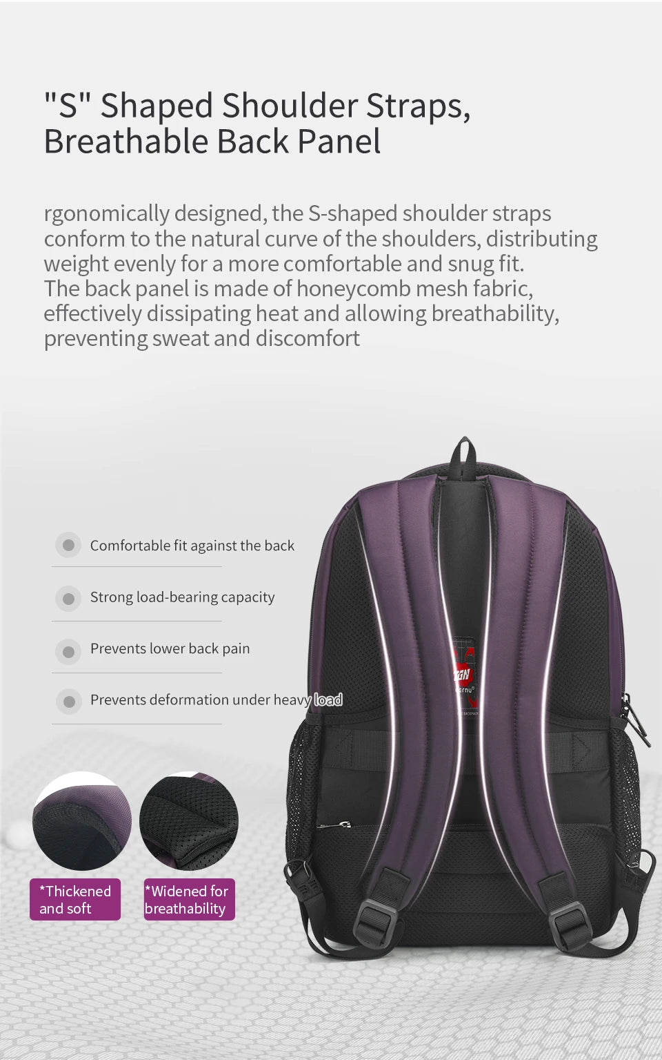 Tigernu, Mochilas de viaje informales de gran capacidad para mujer, mochila impermeable para ordenador portátil de 15,6 ", mochila escolar para mujer, Mochilas