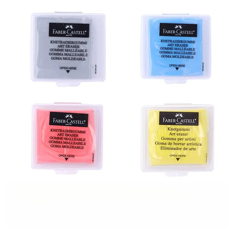 Faber-Castell-goma de plasticidad, borrador de arte suave, toallita para resaltar, goma amasada para arte, diseño de dibujo, papelería
