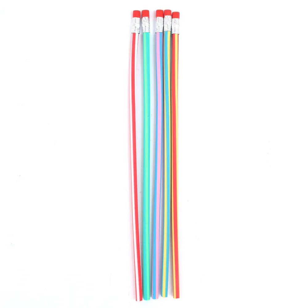 Lápiz mágico Flexible con goma de borrar para niños, papelería para estudiantes, suministros de oficina para la escuela, novedad creativa