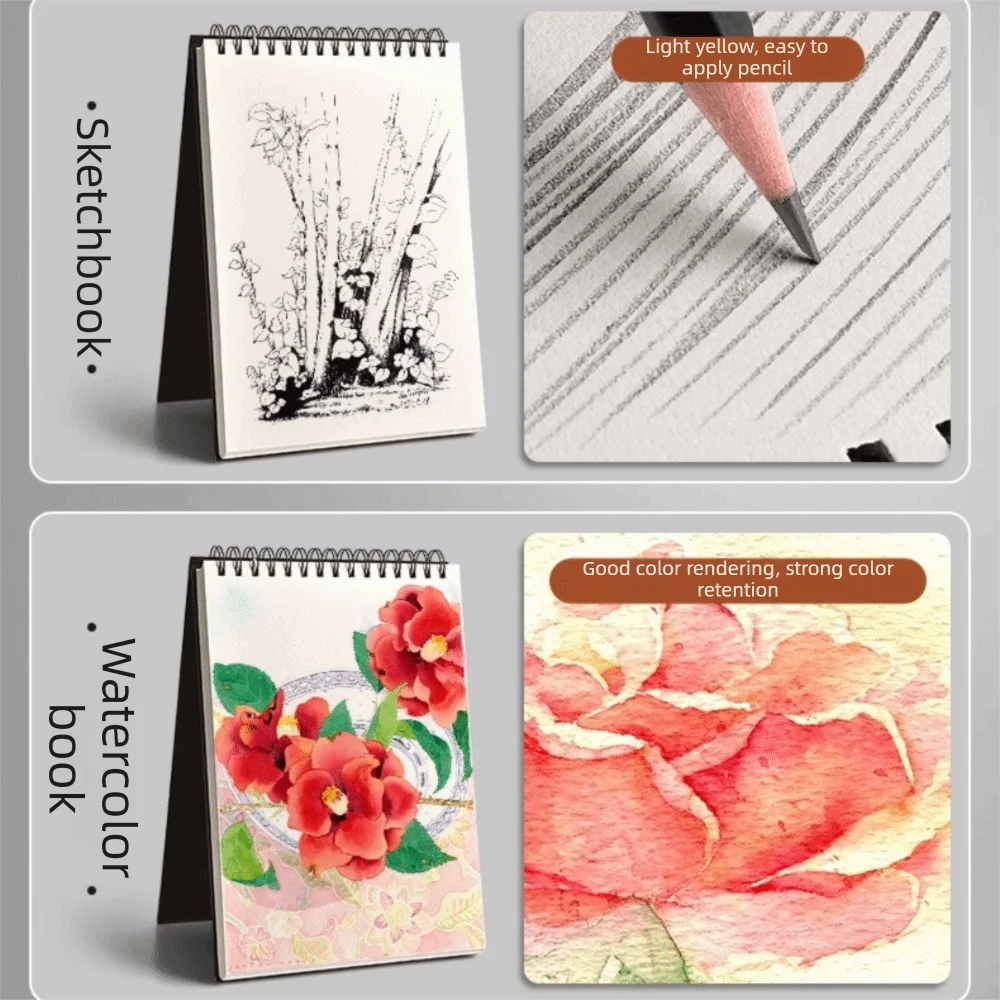 Cuaderno de Hojas Sueltas con Encuadernación Superior A4 A5 A6 8K 16K para Tomar Notas, Bloc de Notas, Diario, Libreta, Material Escolar