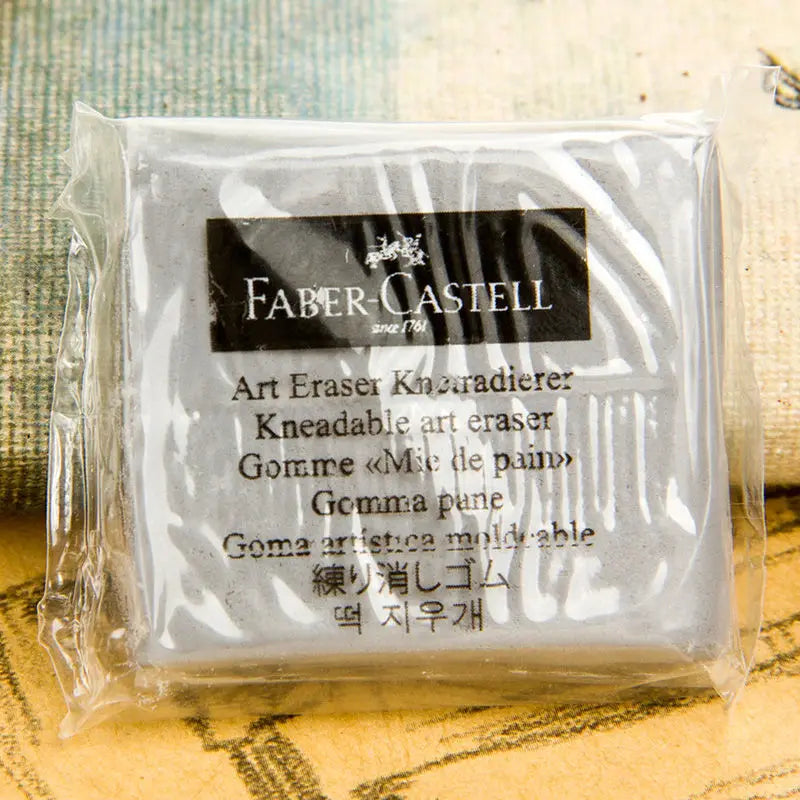 Faber-Castell-goma de plasticidad, borrador de arte suave, toallita para resaltar, goma amasada para arte, diseño de dibujo, papelería
