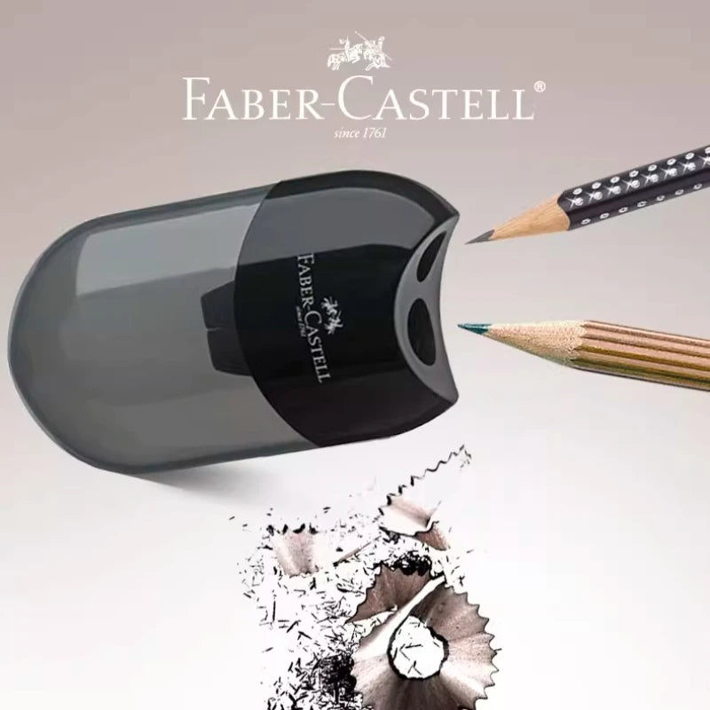 Sacapuntas Faber Castell de un solo orificio, papelería bonita, afilado fácil y ordenado para lápices estándar y gigantes, 1 ud.