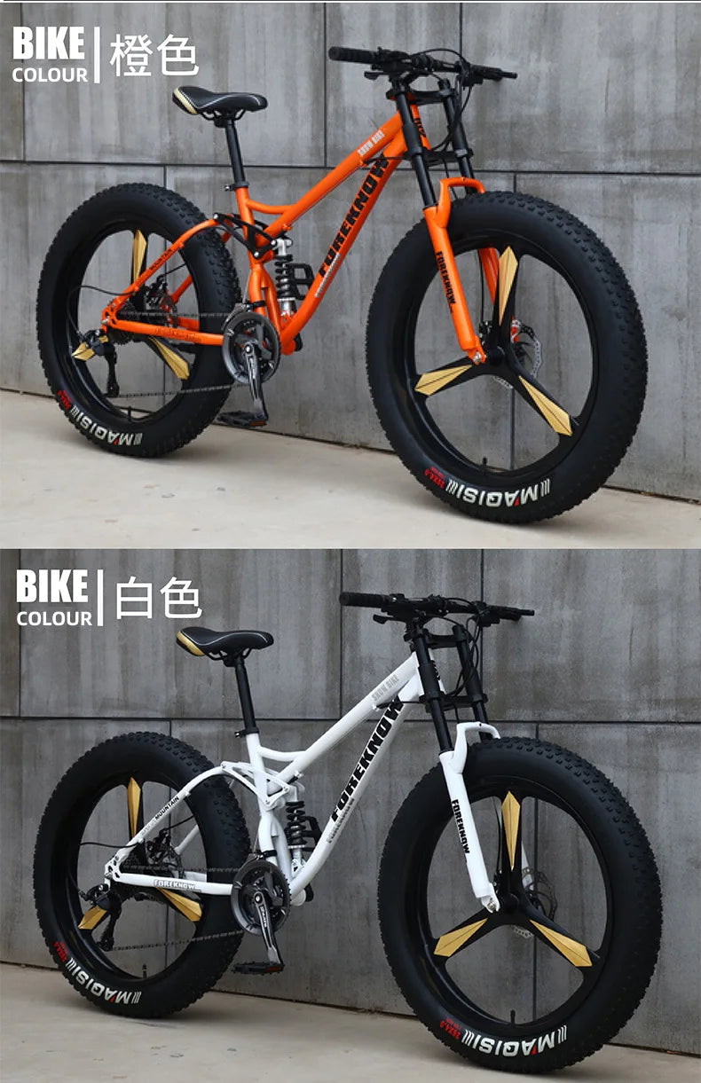 Bicicleta de Montaña todoterreno de velocidad Variable para playa, nieve, absorción de impacto, neumático Extra ancho 4,0 grande para adultos, bicicleta Unisex para estudiantes