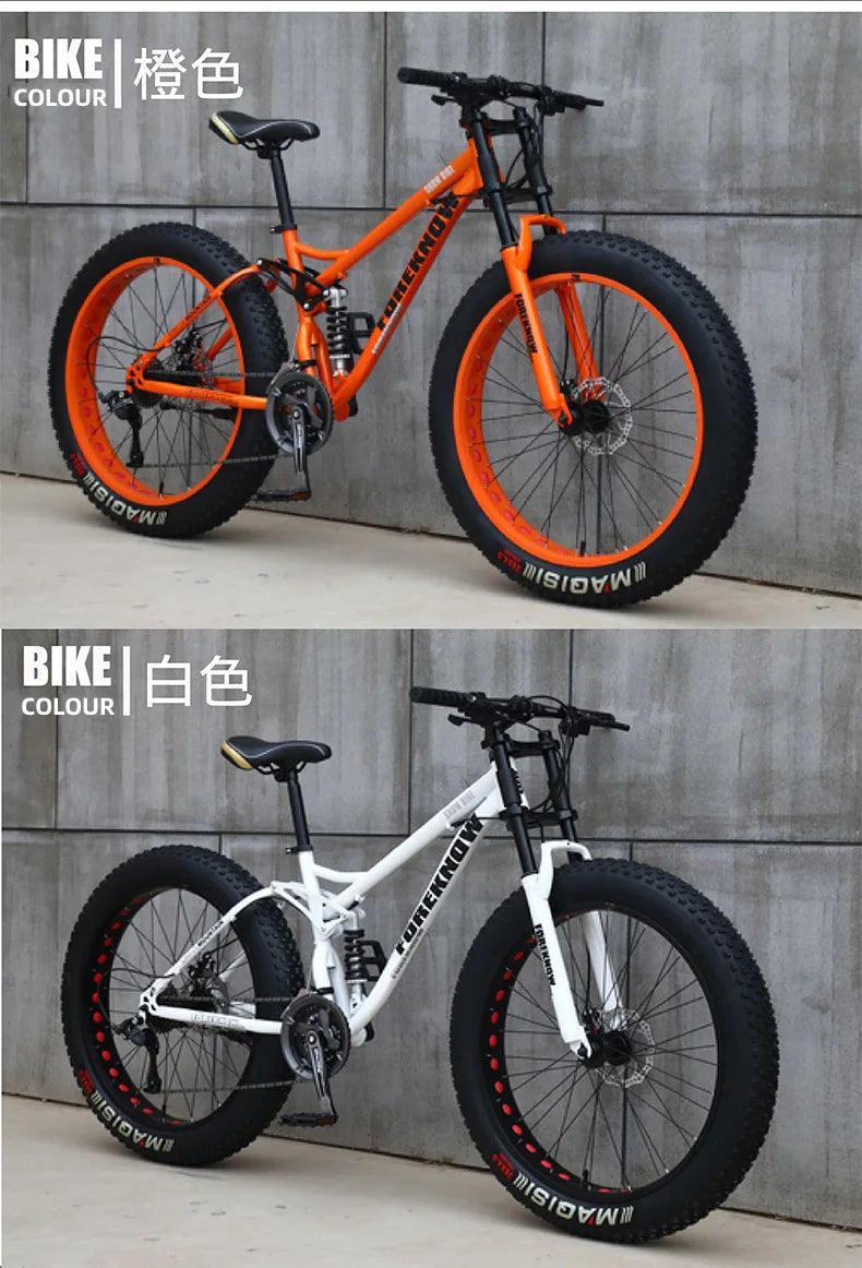 Bicicleta de Montaña todoterreno de velocidad Variable para playa, nieve, absorción de impacto, neumático Extra ancho 4,0 grande para adultos, bicicleta Unisex para estudiantes