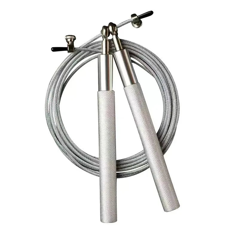 Cuerda para saltar de alambre de acero, equipo deportivo para fitness, rodamientos, cuerda para saltar, estudiantes de secundaria, entrenamiento de aleación de aluminio