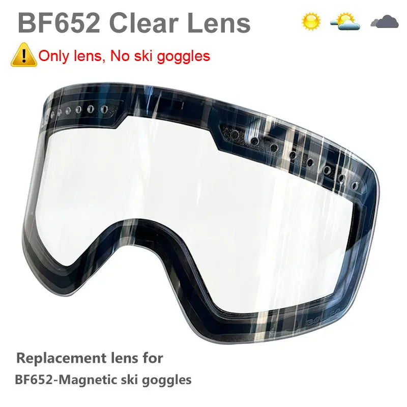 Gafas de esquí con lentes magnéticas de doble capa, máscaras antiniebla UV400, gafas de Snowboard, gafas de esquí para hombres y mujeres con estuche y lente