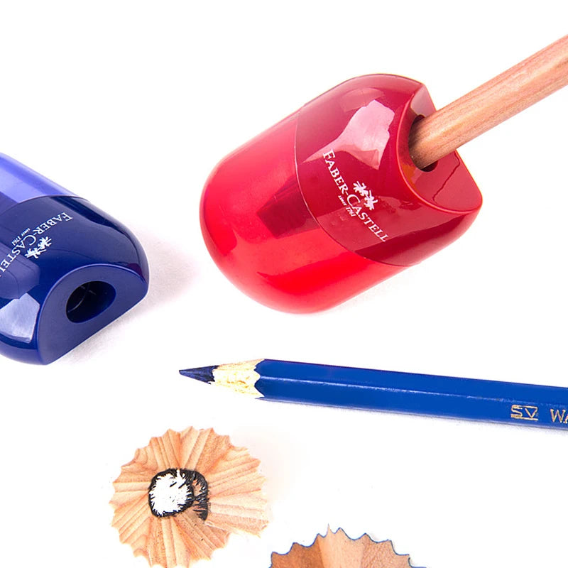 Faber Castell-Sacapuntas Kawaii para niños, Sacapuntas de un solo/doble agujero, material escolar para la vuelta a la escuela