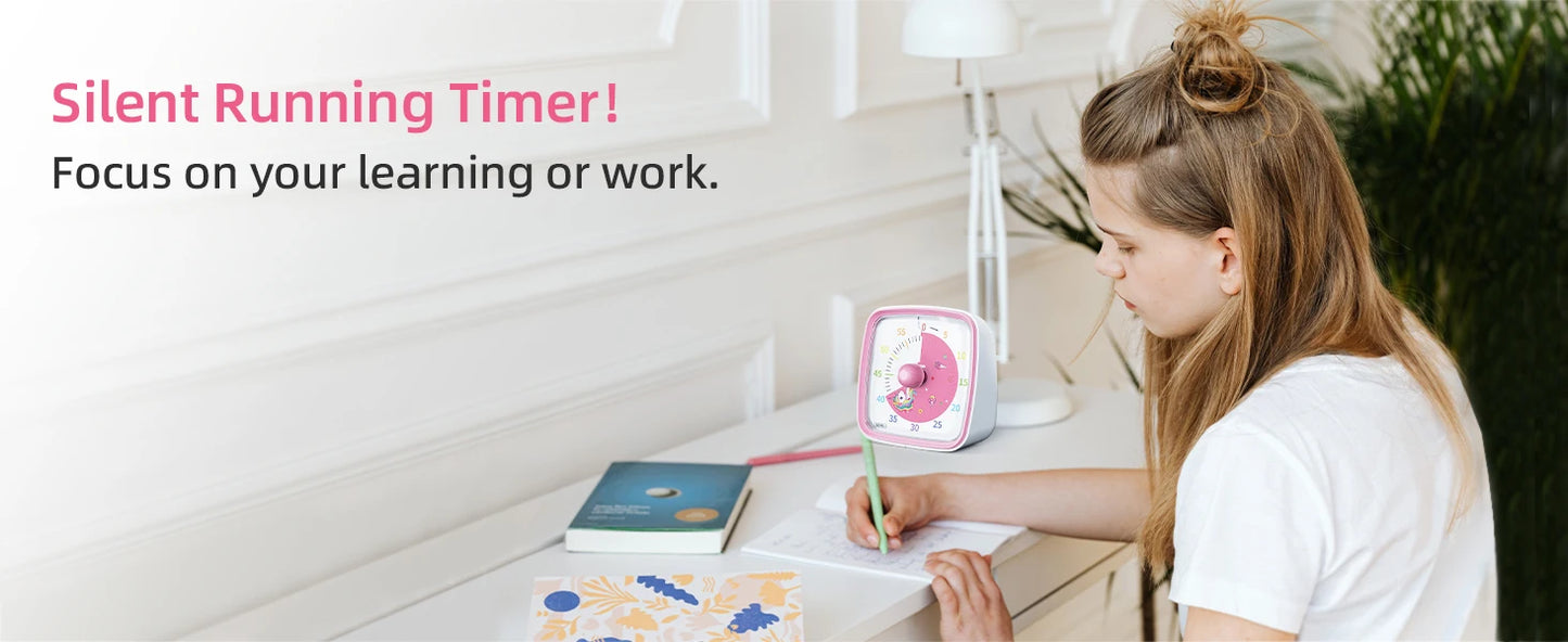 Yunbaoit temporizador Visual con luz nocturna, temporizador de cuenta atrás de 60 minutos para niños y adultos, temporizador de aula silencioso para el hogar, la escuela