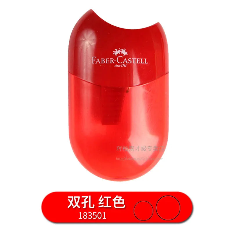 Faber Castell-Sacapuntas Kawaii para niños, Sacapuntas de un solo/doble agujero, material escolar para la vuelta a la escuela