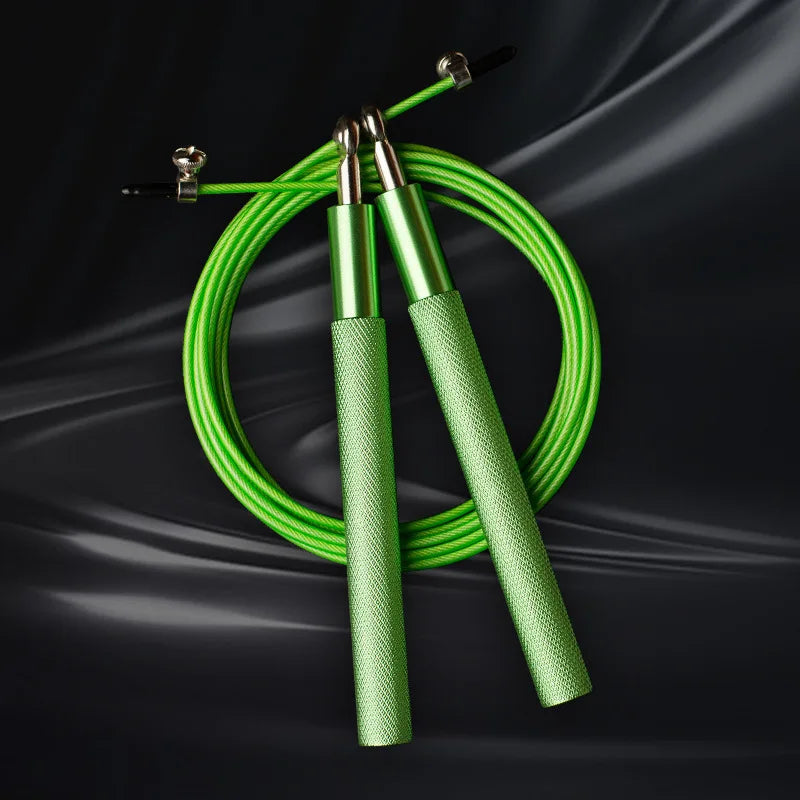 Cuerda para saltar de alambre de acero, equipo deportivo para fitness, rodamientos, cuerda para saltar, estudiantes de secundaria, entrenamiento de aleación de aluminio
