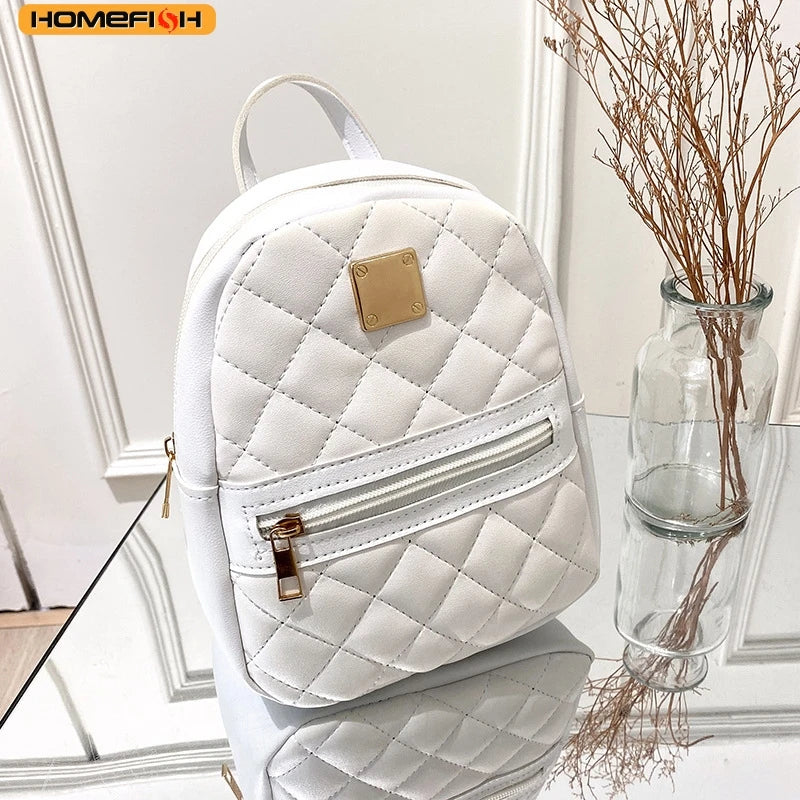 Bolso con patrón de cuadros en forma de rombo para mujer de HOMEFISH, mochila grande para ir al trabajo, bolso cruzado de hombro minimalista informal para teléfono móvil