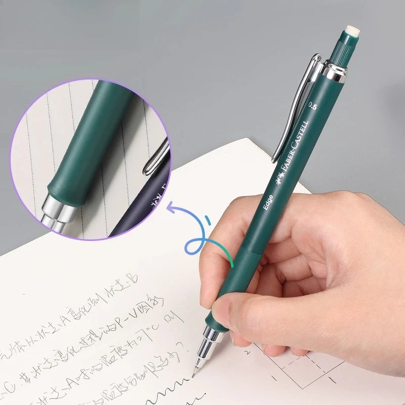 Lápiz mecánico FABER-CASTELL, lápiz de dibujo automático de 0,5 m con adhesivo de agarre suave, suministros escolares para estudiantes de escritura