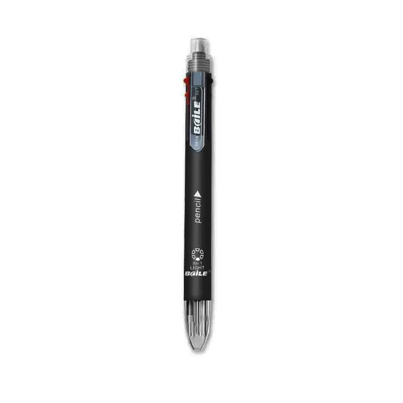 Bolígrafo Multicolor creativo 6 en 1, bolígrafos multifunción con personalidad, bolígrafos de prensa de seis colores, suministros para escuela y oficina