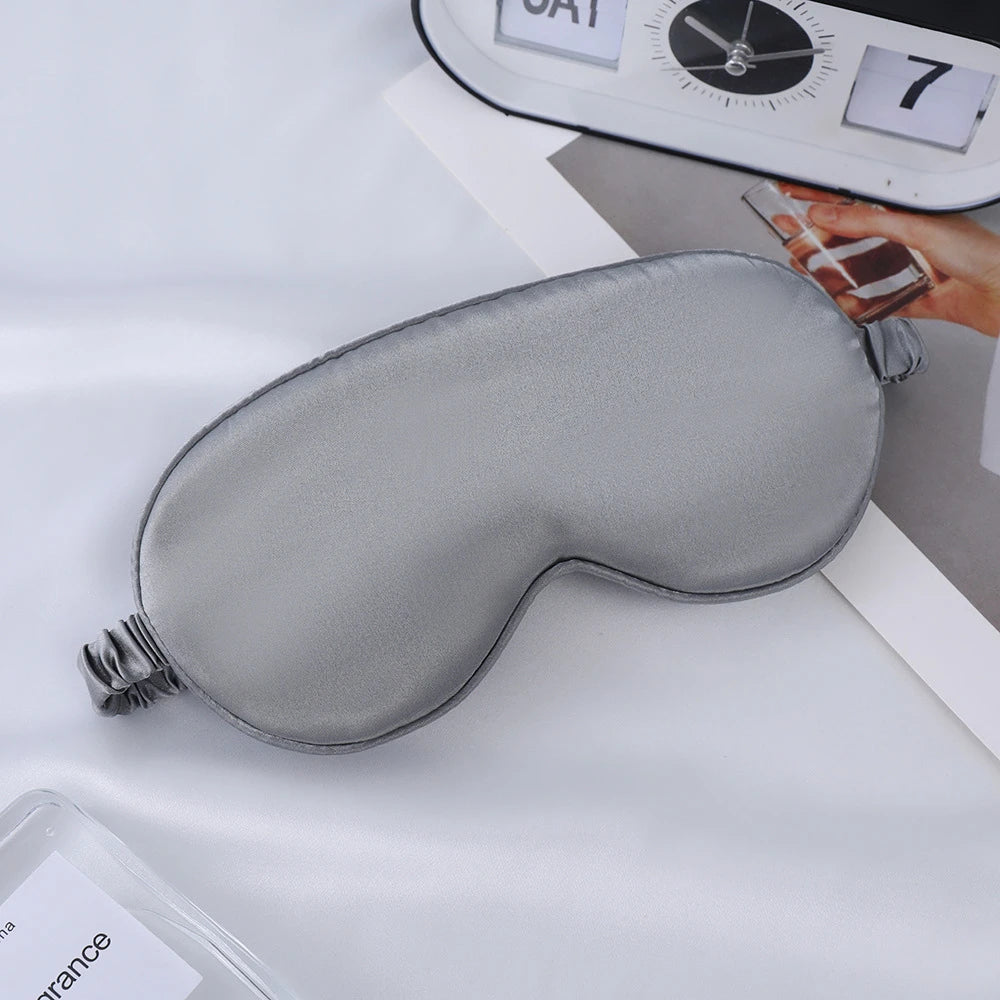 Antifaz de Seda Suave para Dormir, 100% Bloqueo de Luz, Sin Presión en los Ojos, Antifaz con Correa Ajustable, Cubre Ojos para Viajar