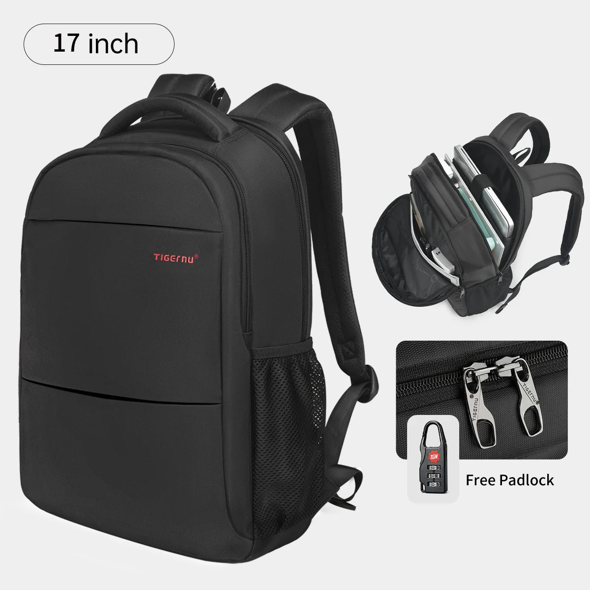 Tigernu, Mochilas de viaje informales de gran capacidad para mujer, mochila impermeable para ordenador portátil de 15,6 ", mochila escolar para mujer, Mochilas