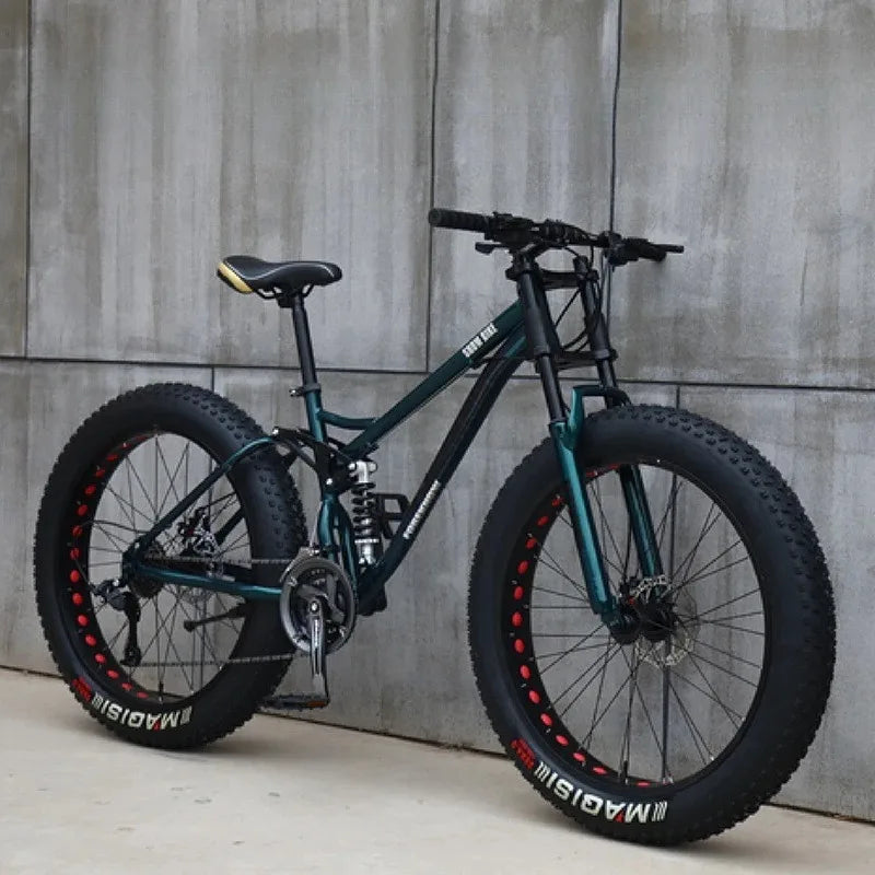 Bicicleta de montaña todoterreno 4.0 de velocidad variable con neumáticos ultraanchos y bicicletas para adultos que absorben los golpes