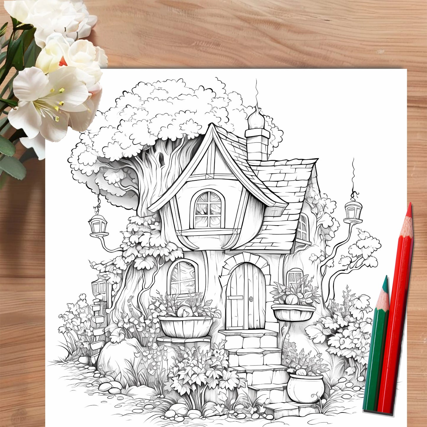 Libro para colorear Castillo de hadas, regalo de 20 páginas para fiesta de cumpleaños, alivia el estrés, mata el tiempo, pintura de Graffiti, libro de dibujo artístico