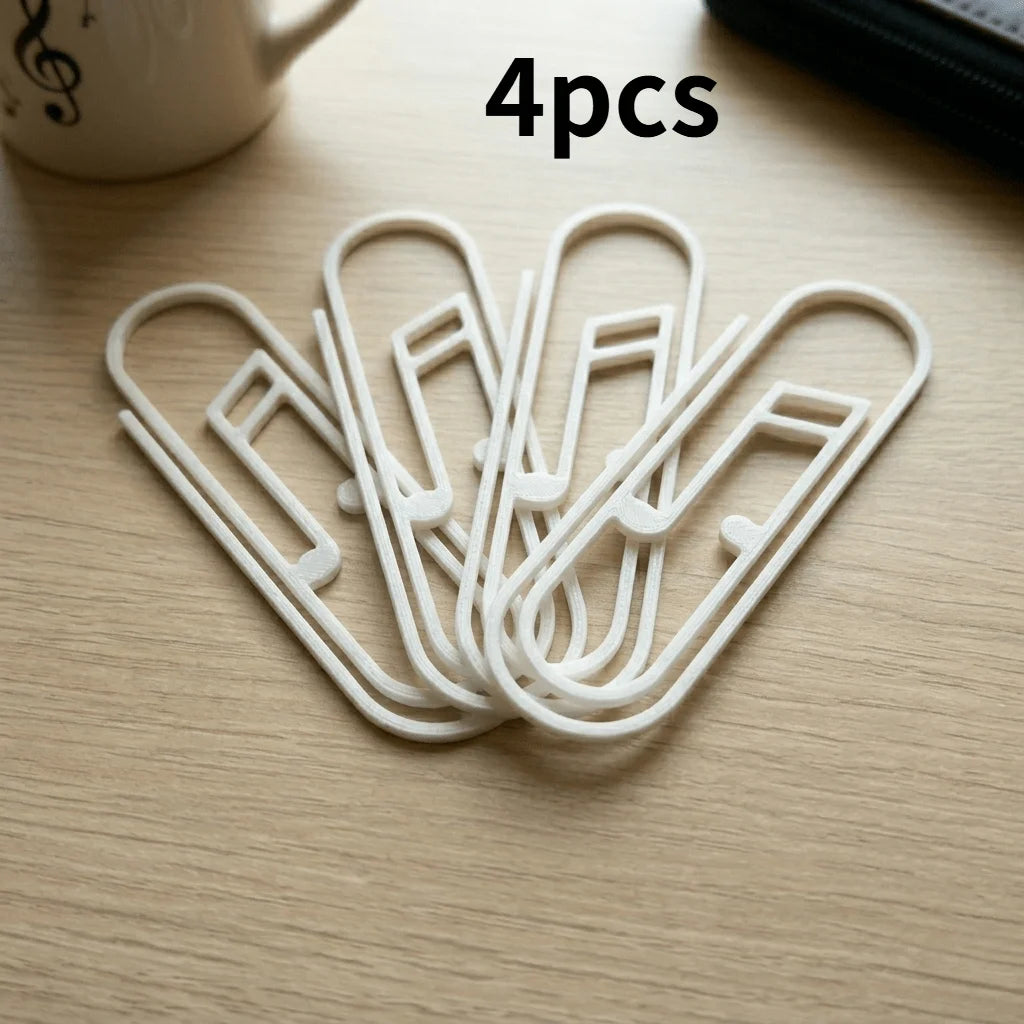 4 marcapáginas con notas musicales y partituras, adecuados para oficinas y estudios, diseño musical elegante, adecuados para libros y partituras
