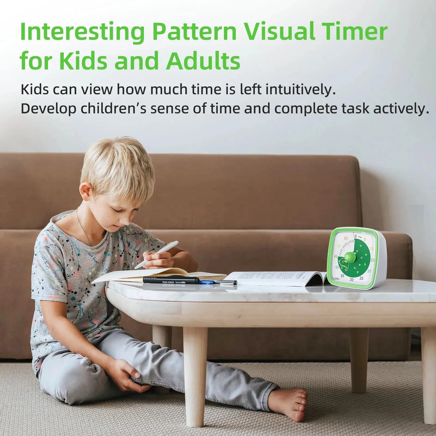Yunbaoit temporizador Visual con luz nocturna, temporizador de cuenta atrás de 60 minutos para niños y adultos, temporizador de aula silencioso para el hogar, la escuela