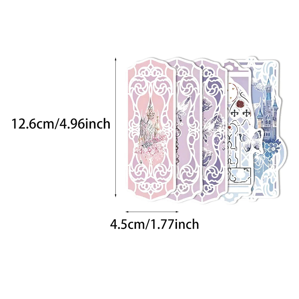 30 marcapáginas de Castillo de ensueño rosa, manuales pequeños y personalizados, marcapáginas de decoración de escritorio