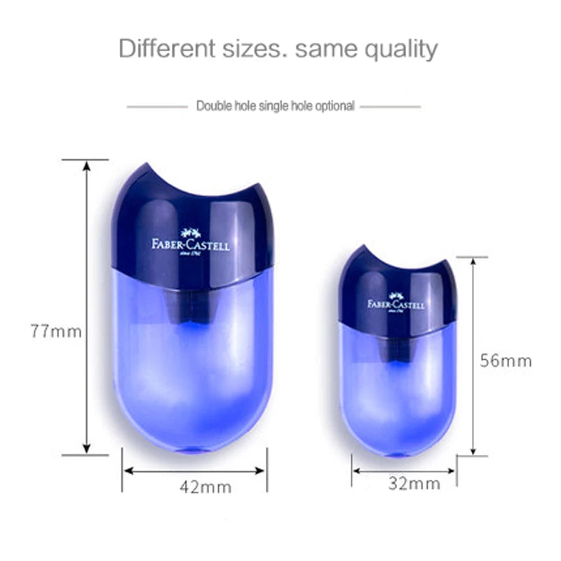Faber Castell-Sacapuntas Kawaii para niños, Sacapuntas de un solo/doble agujero, material escolar para la vuelta a la escuela