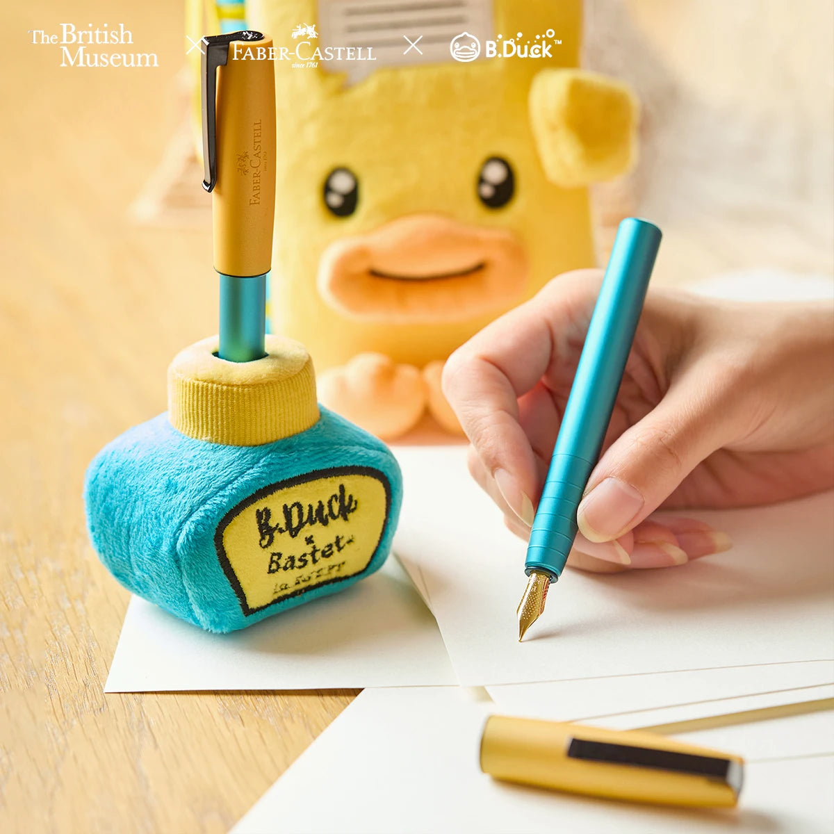 Pluma estilográfica Faber-Castell LOOM Museo Británico x B.Duck Caja de regalo de edición limitada – Lindo juego de bolígrafo de escritura