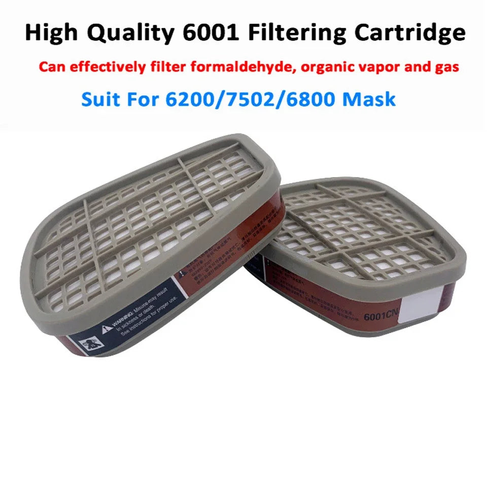 Caja de cartuchos 6001/6002/6004, juego de filtros de algodón 5N11 para máscaras de Gas y polvo de 3m, 6200/7502/6800, respirador de pulverización de pintura química