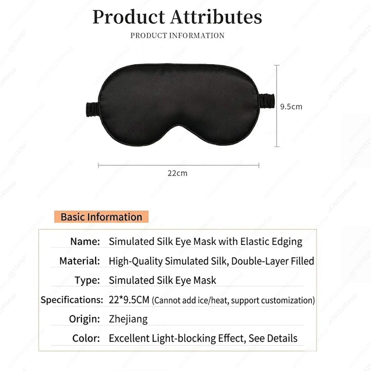Antifaz de Seda Suave para Dormir, 100% Bloqueo de Luz, Sin Presión en los Ojos, Antifaz con Correa Ajustable, Cubre Ojos para Viajar