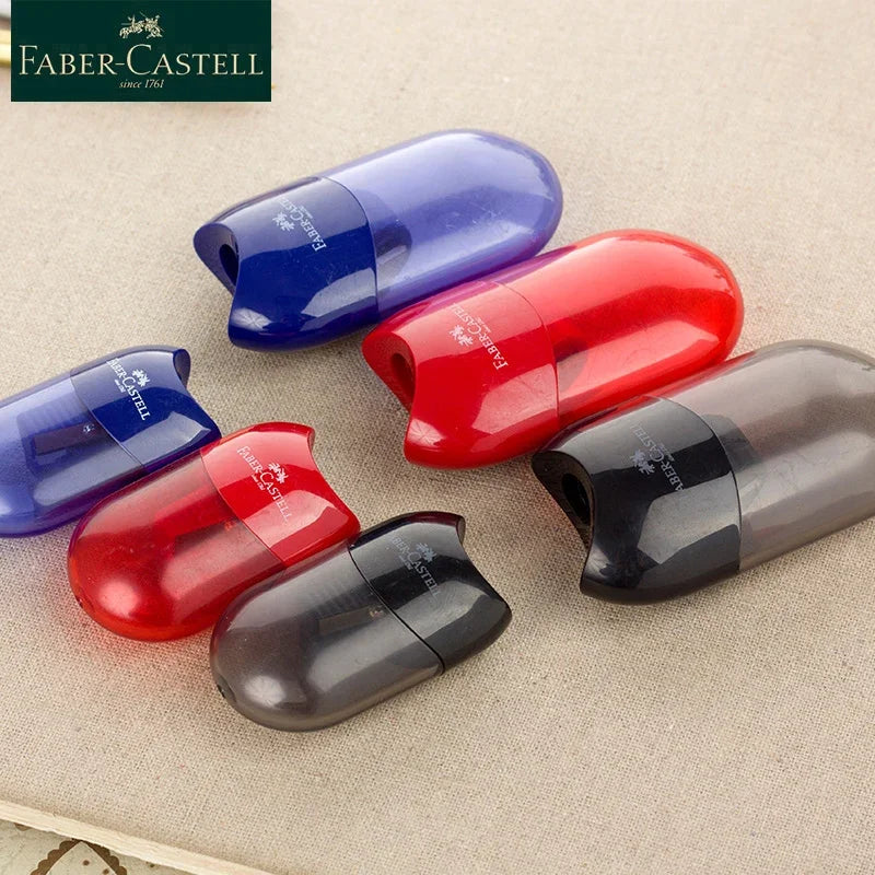 Faber Castell-Sacapuntas Kawaii para niños, Sacapuntas de un solo/doble agujero, material escolar para la vuelta a la escuela