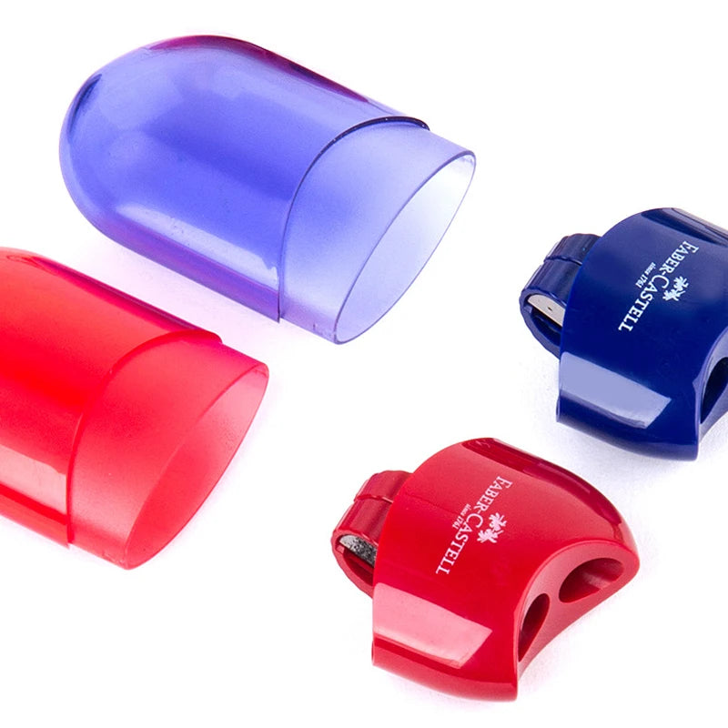 Faber Castell-Sacapuntas Kawaii para niños, Sacapuntas de un solo/doble agujero, material escolar para la vuelta a la escuela